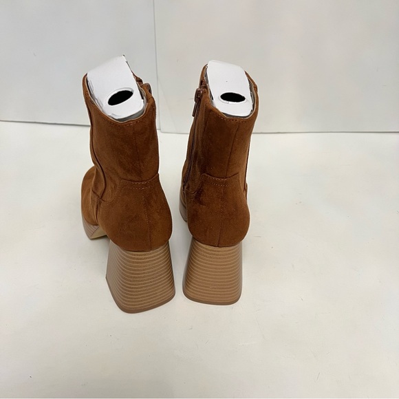 BP. Keyla Platform Bootie In Tan Chestnut Color - New In Box - Reemoly - Picture 11 of 15
